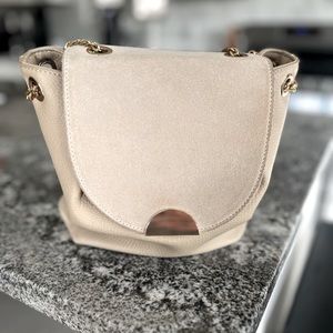 Moda Luxe Cream Crossbody Bag